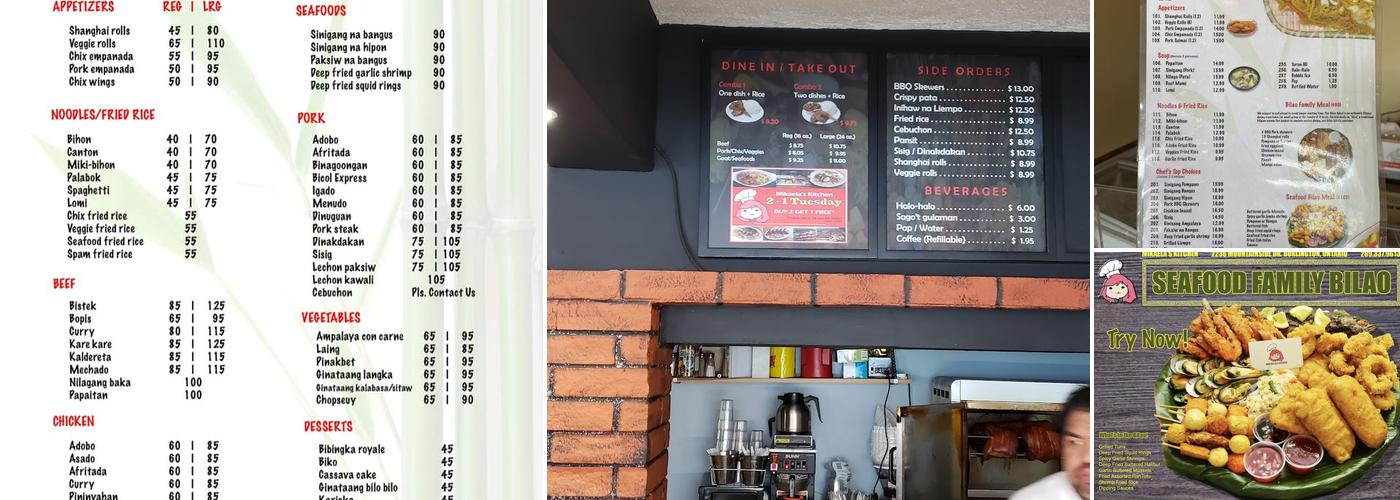 Mikaela's Kitchen Menu