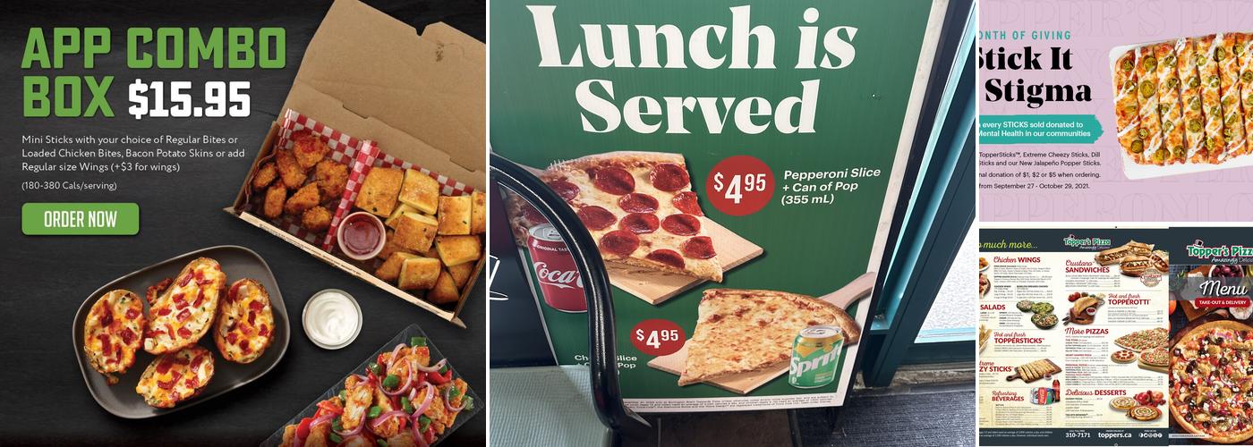 Topper's Pizza - Burlington Brant Street Menu