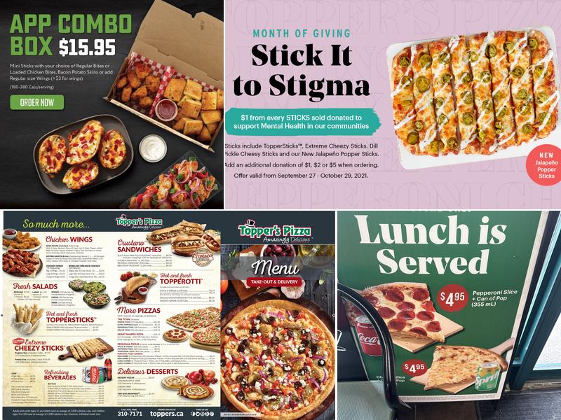 Topper's Pizza - Burlington Brant Street Menu