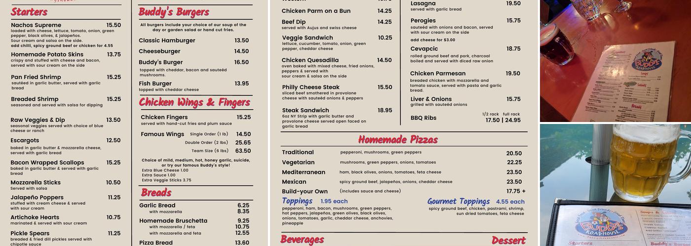 Buddy's Menu