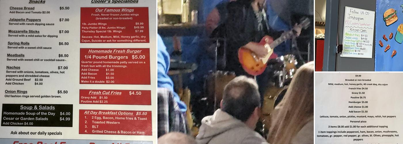Coolers Menu