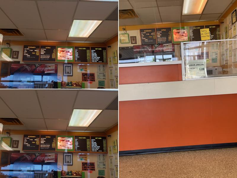 Mike's Submarines Menu