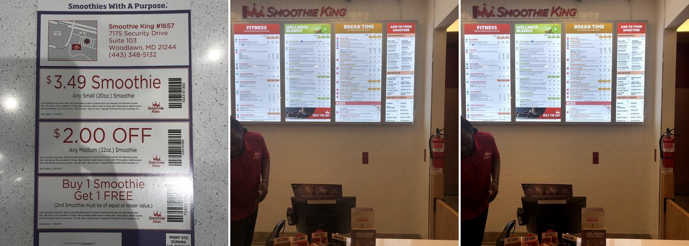Smoothie King Menu