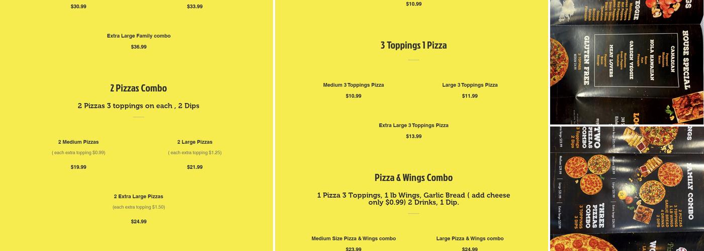 Pizza Express Stirling Ave Menu