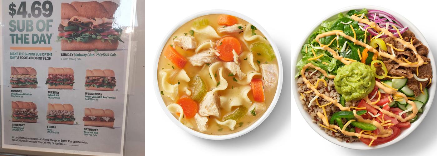 Subway Menu