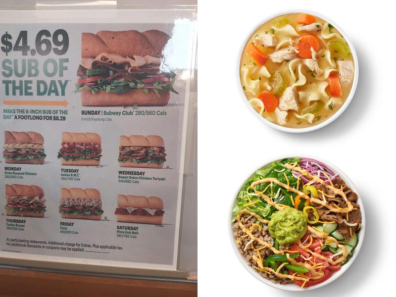 Subway Menu