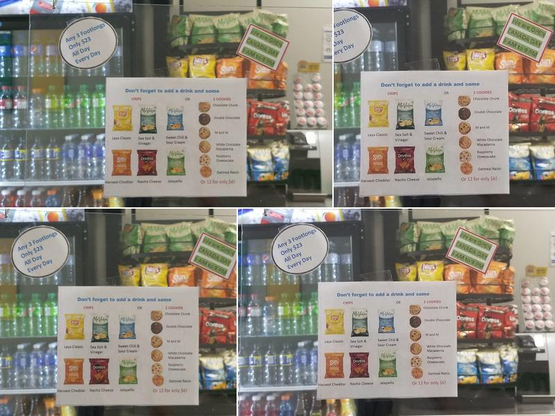 SUBWAY Menu