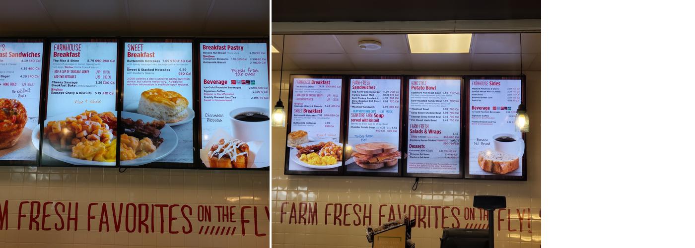 Bob Evans Express Menu