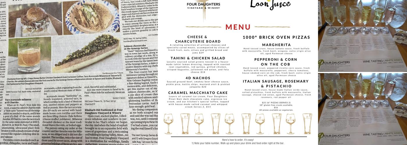 Loon Juice Hard Cider Menu