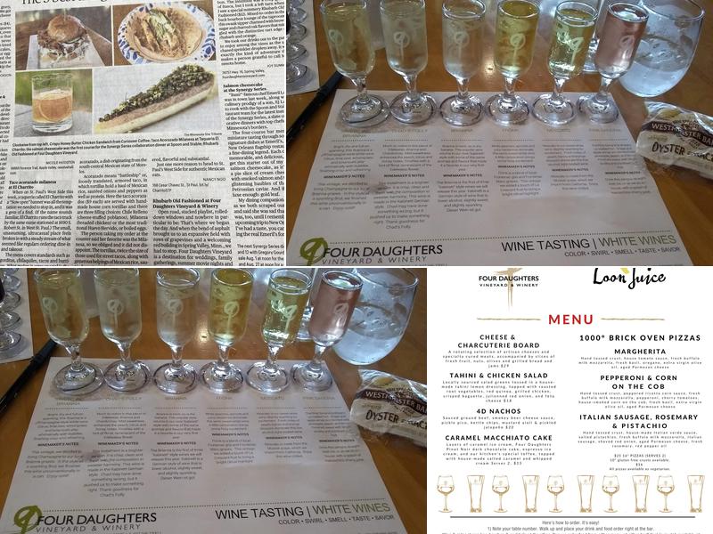 Loon Juice Hard Cider Menu