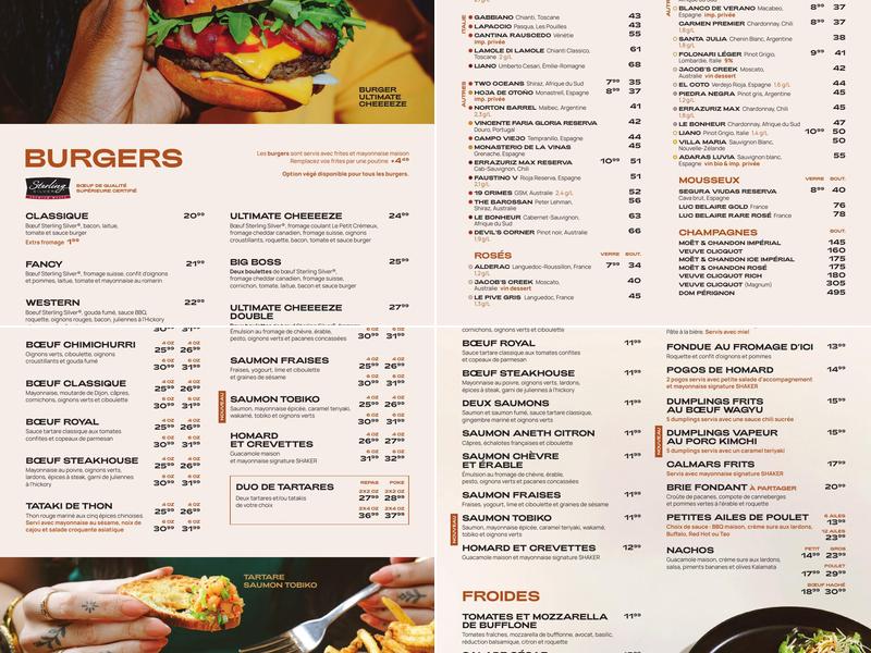 SHAKER Menu