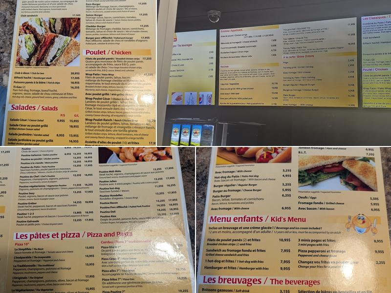 Patio Vidal Menu