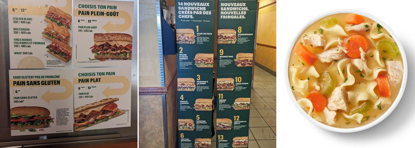 Subway Menu