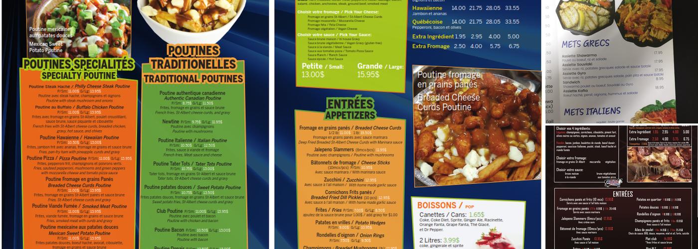La Poutinerie Maison et Pizza Menu