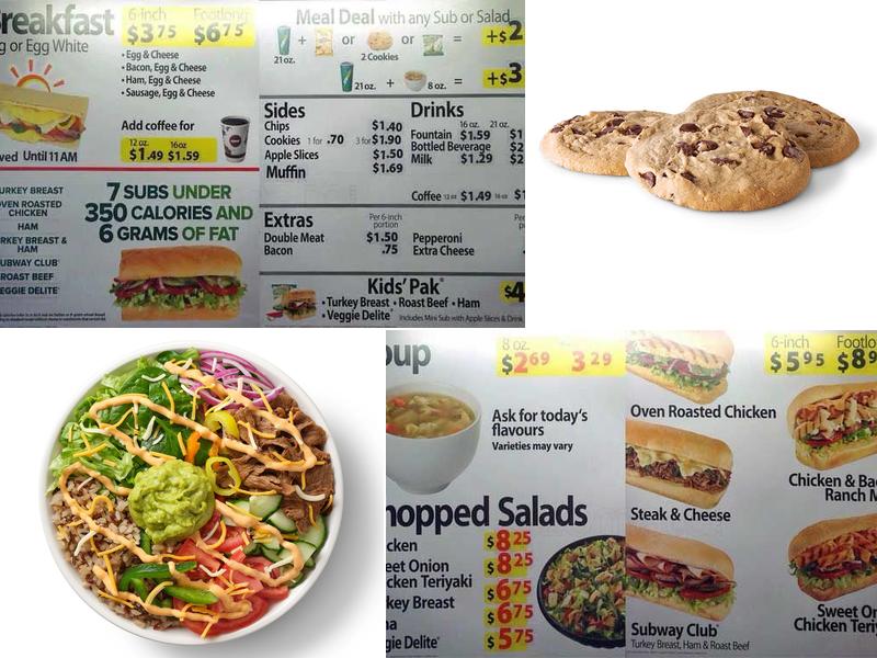 Subway Menu