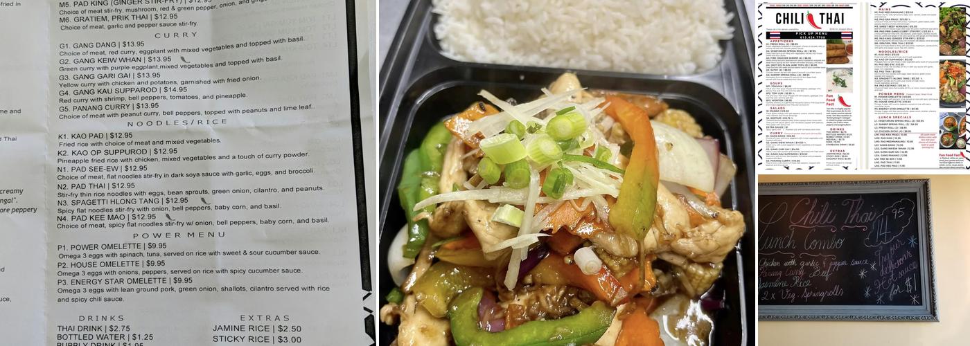 Chili Thai Takeout Menu