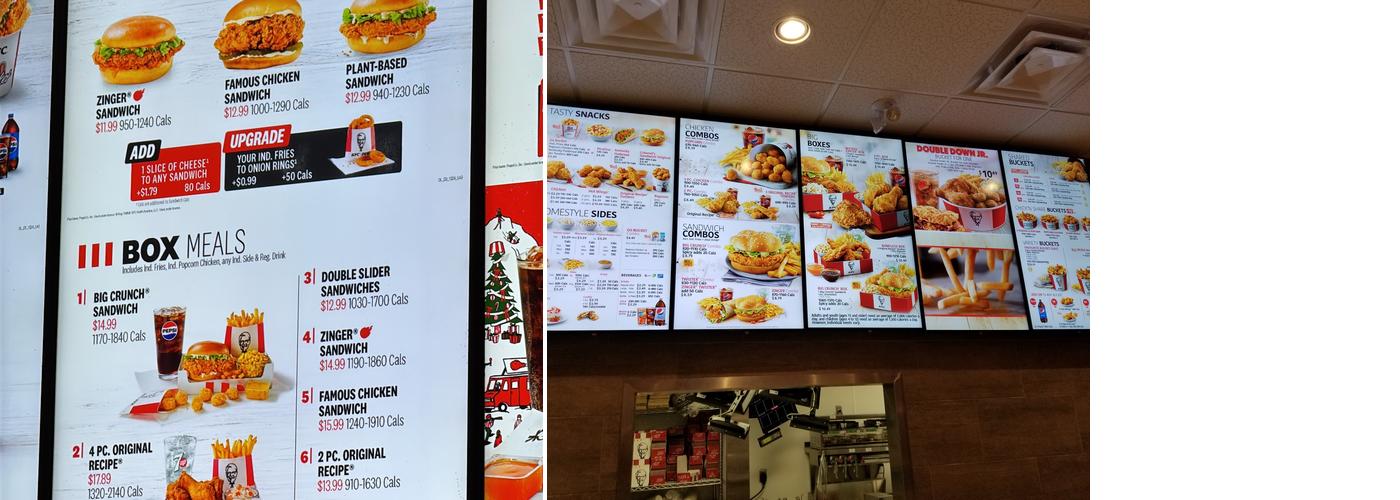 KFC Menu