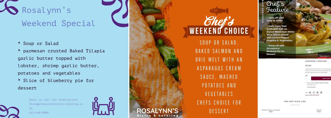 Rosalynn's Bistro & Catering Menu