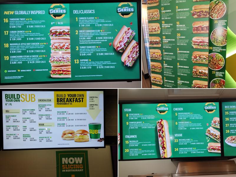 Subway Menu