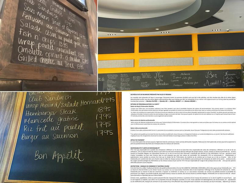 Entre nous & l'oeuf Menu