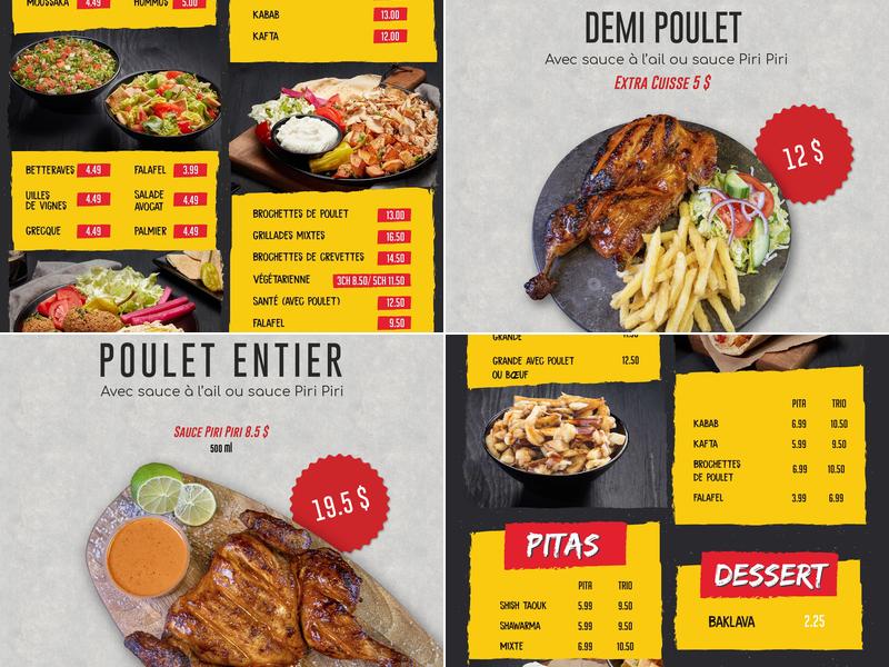 Chef Taouk Menu