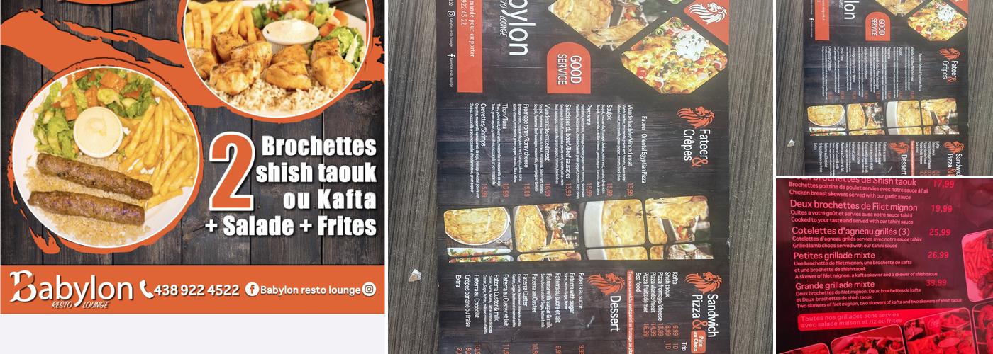 Babylon Resto lounge Menu