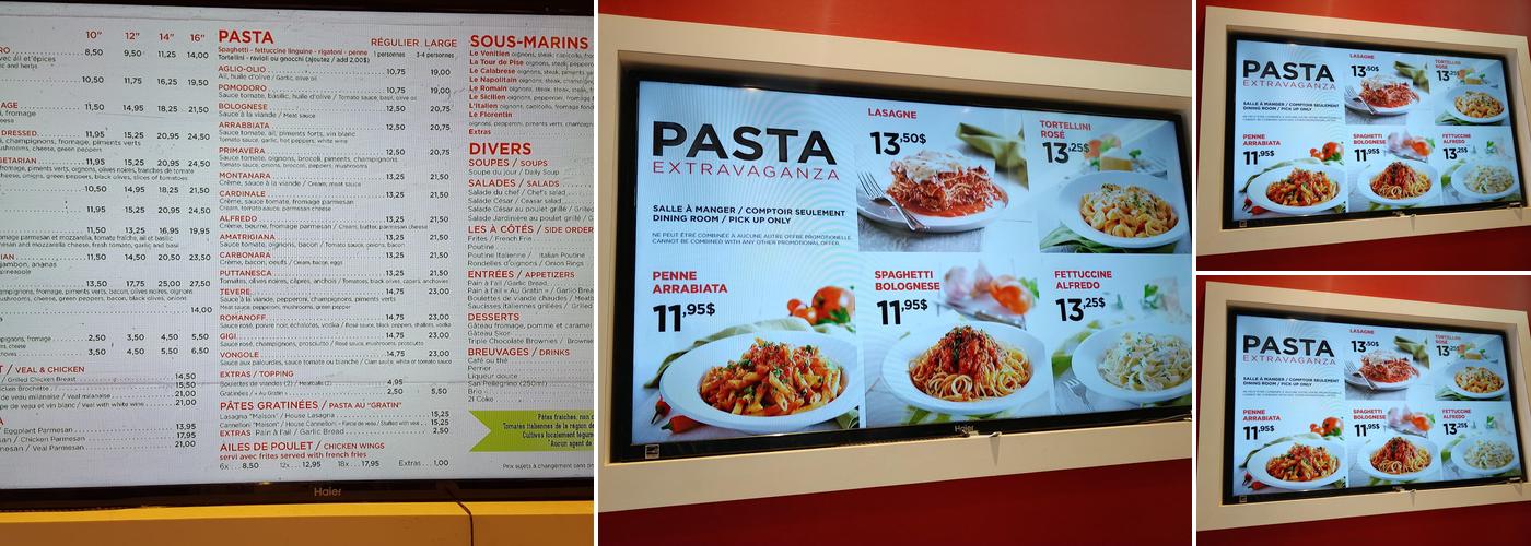 Tevere Express Menu