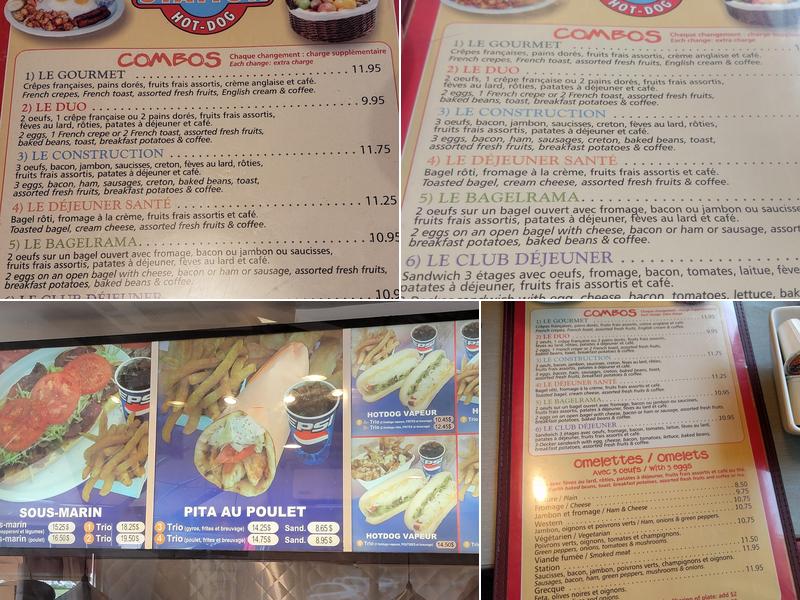 Montreal Station Hot Dogs Menu