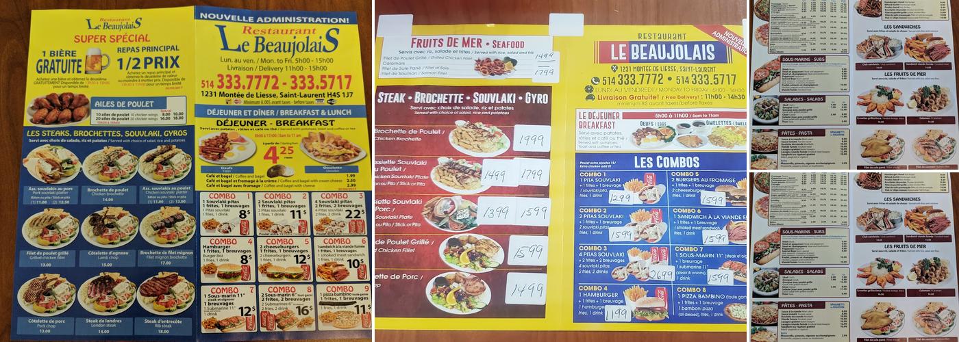 Restaurant coco oeuf Menu