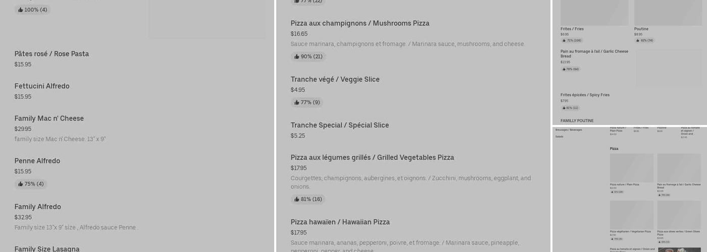 Bistro Cavendish Menu