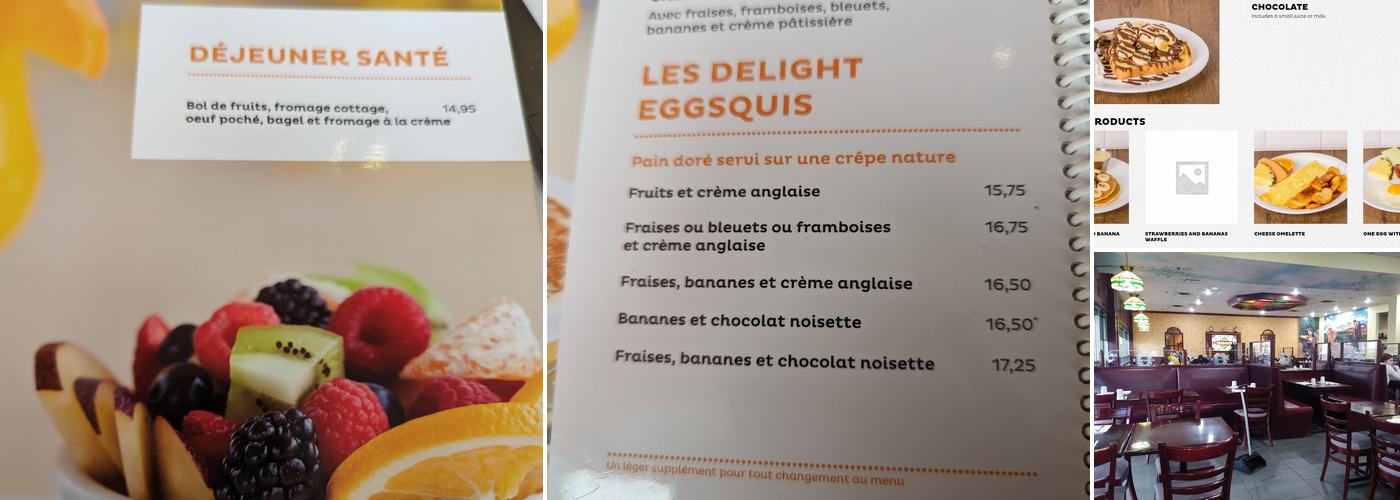 Eggsquis Menu