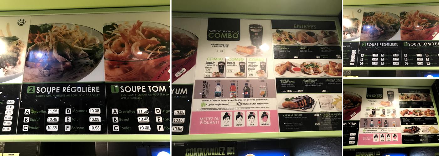 Thai Express Restaurant Saint-Lambert Menu