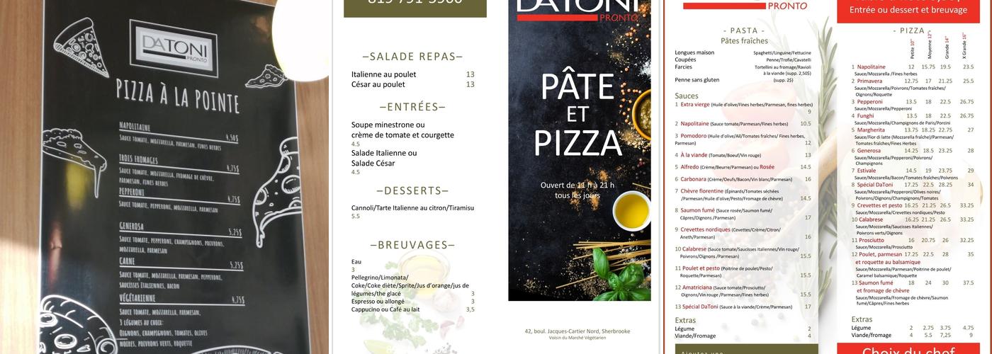 DaToni Pronto Menu