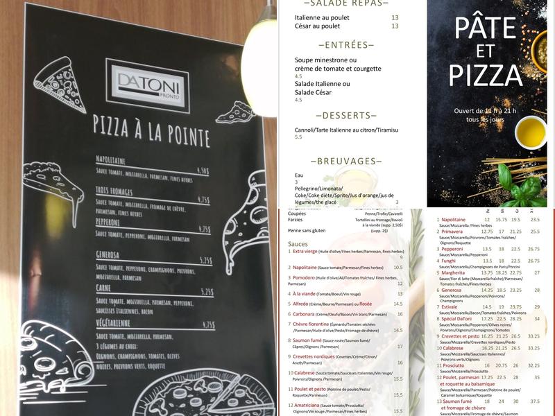 DaToni Pronto Menu