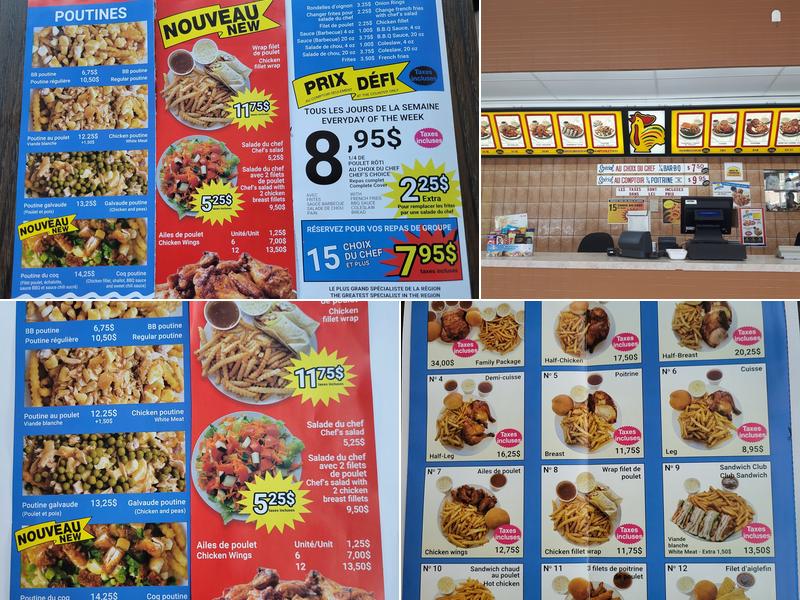 Au Roi Du Coq Roti Menu