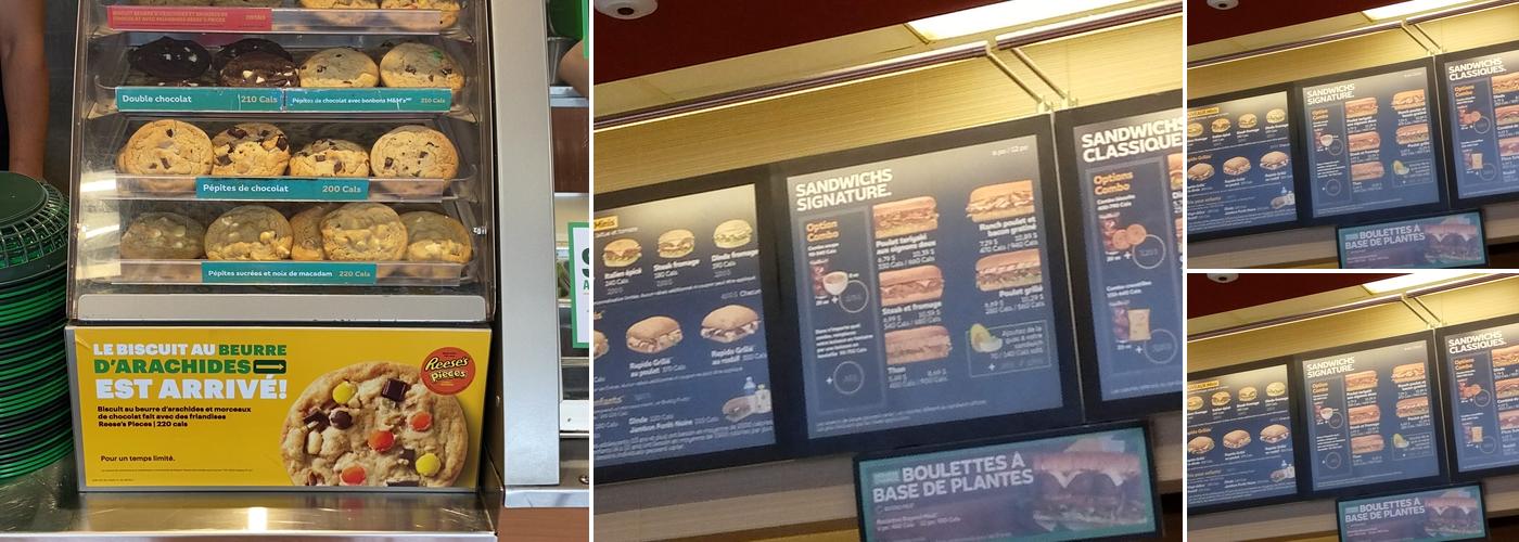 Subway Menu