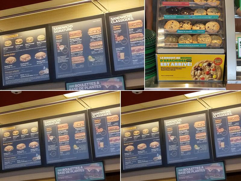 Subway Menu