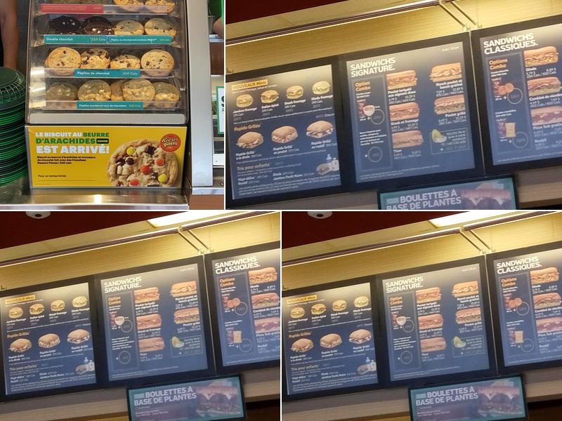 Subway Menu