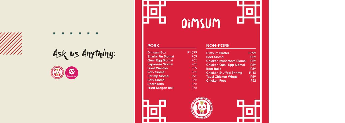 Restaurant Panda Royal Menu