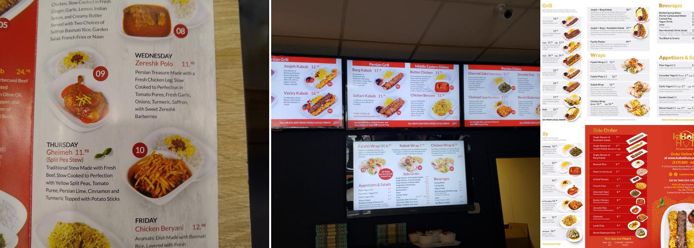 Kabob Hut Menu