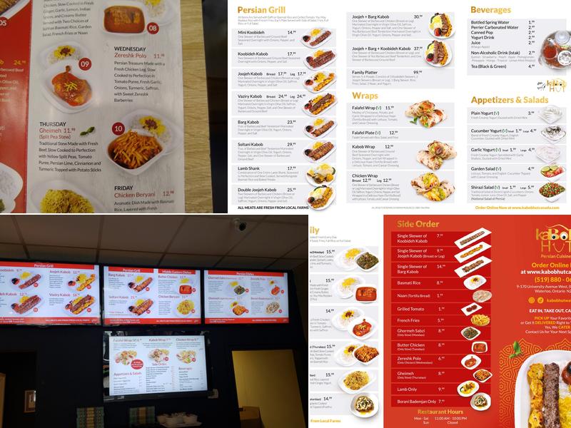 Kabob Hut Menu