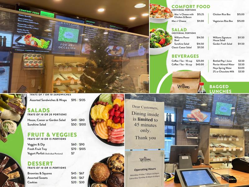 Williams Fresh Cafe Menu