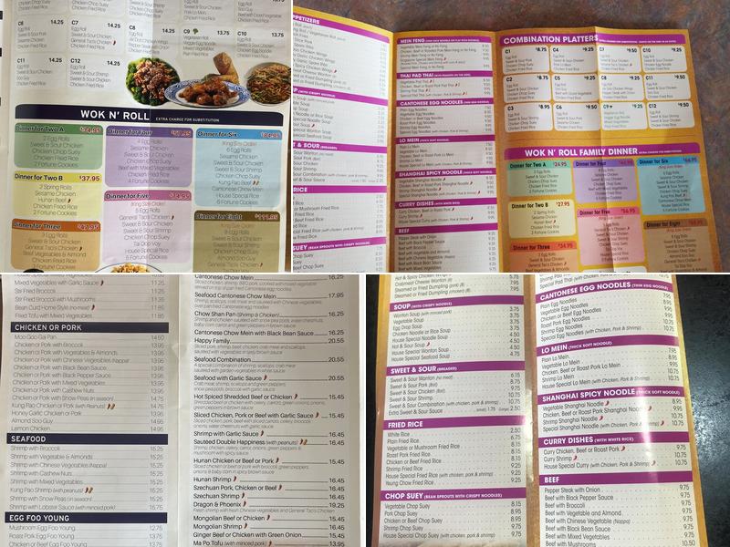Wok 'N Roll Menu