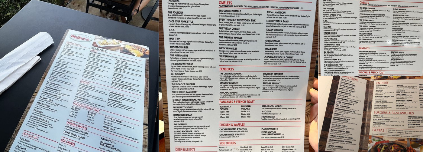 Walter's Catering Menu