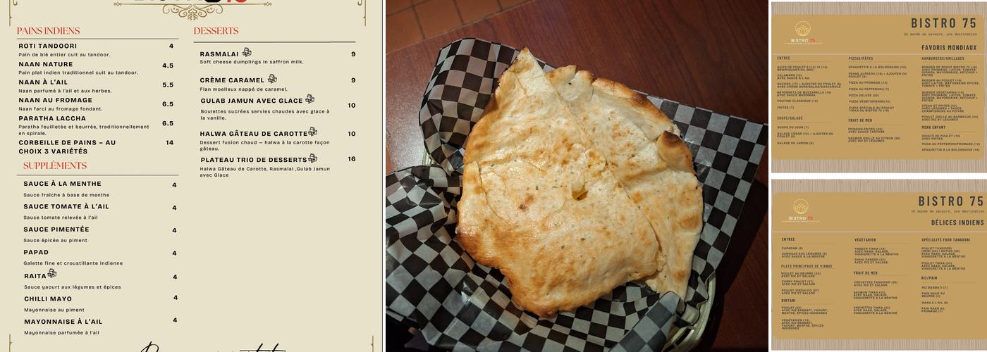 Bistro75 Menu