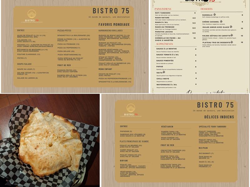Bistro75 Menu