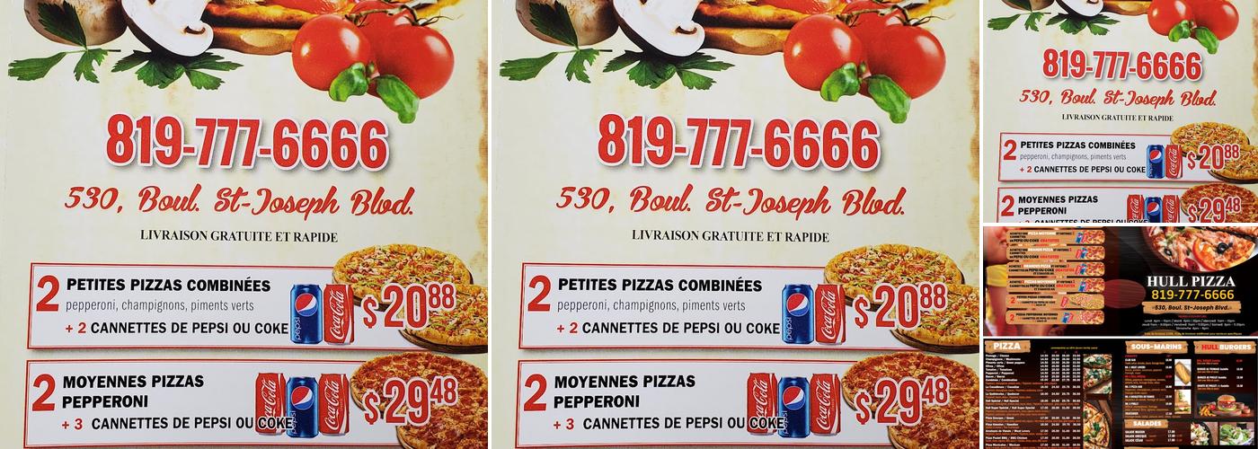 Hull Pizza Menu