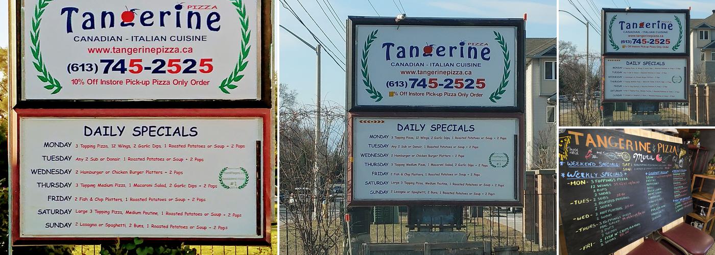 Tangerine Pizza & restaurant inc Menu