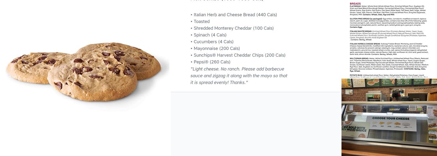 Subway Menu