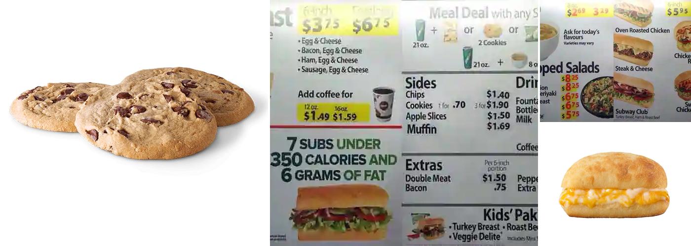 Subway Menu